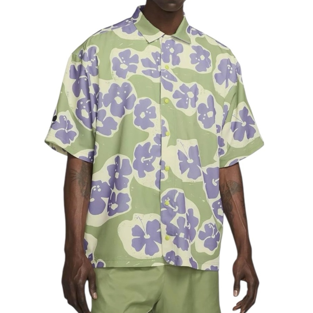 Nike Uphoria Project Mesh Short Sleeve Shirt SZ Men's L Green&Purple NEW